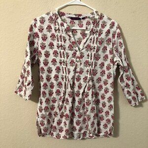 Srishti Blouse Floral Tunic Top Cottagecore Shirt